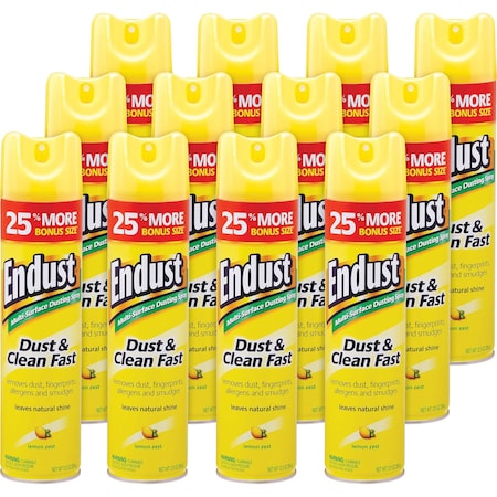 Diversey Dusting Spray, Lemon Zest, 12.5 oz Clear, PK 6 DVOCB508171CT